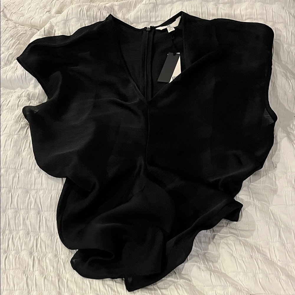 Banana Republic Black Satin Blouse